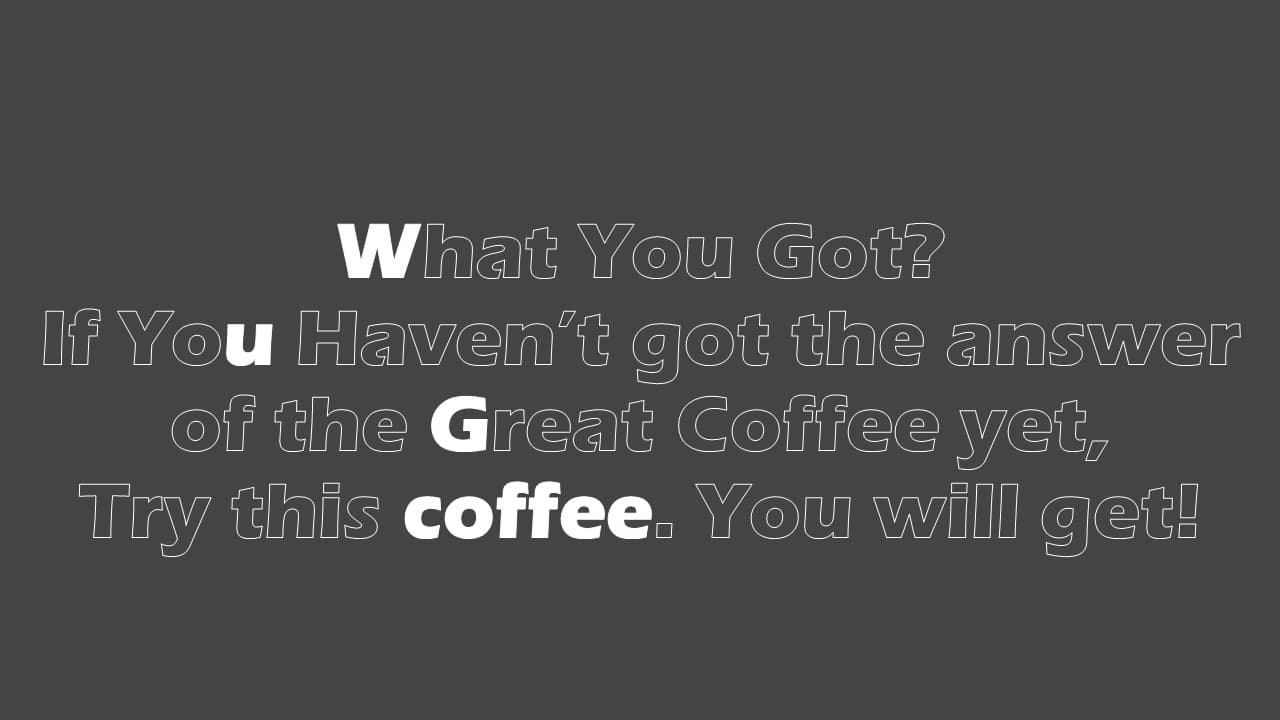 WUG Coffee 메인 슬라이드 2